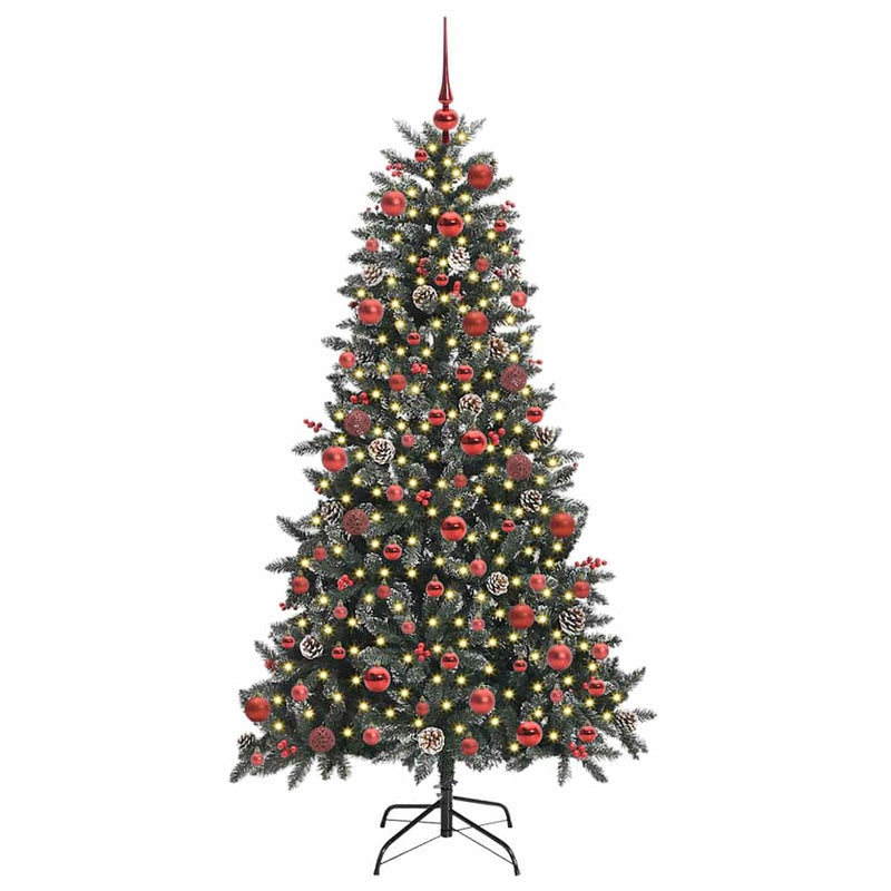 vidaXL Mű karácsonyfa Zöld 99 x 99 x 180 cm PVC és Műanyag és Acél