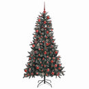 vidaXL Mű karácsonyfa 300 LED-del Zöld 180 cm PVC és Műanyag és Acél