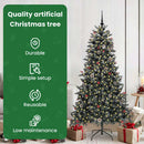 vidaXL Mű karácsonyfa 300 LED-del Zöld 180 cm PVC és Műanyag és Acél