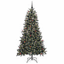 vidaXL Mű karácsonyfa 300 LED-del Zöld 180 cm PVC és Műanyag és Acél