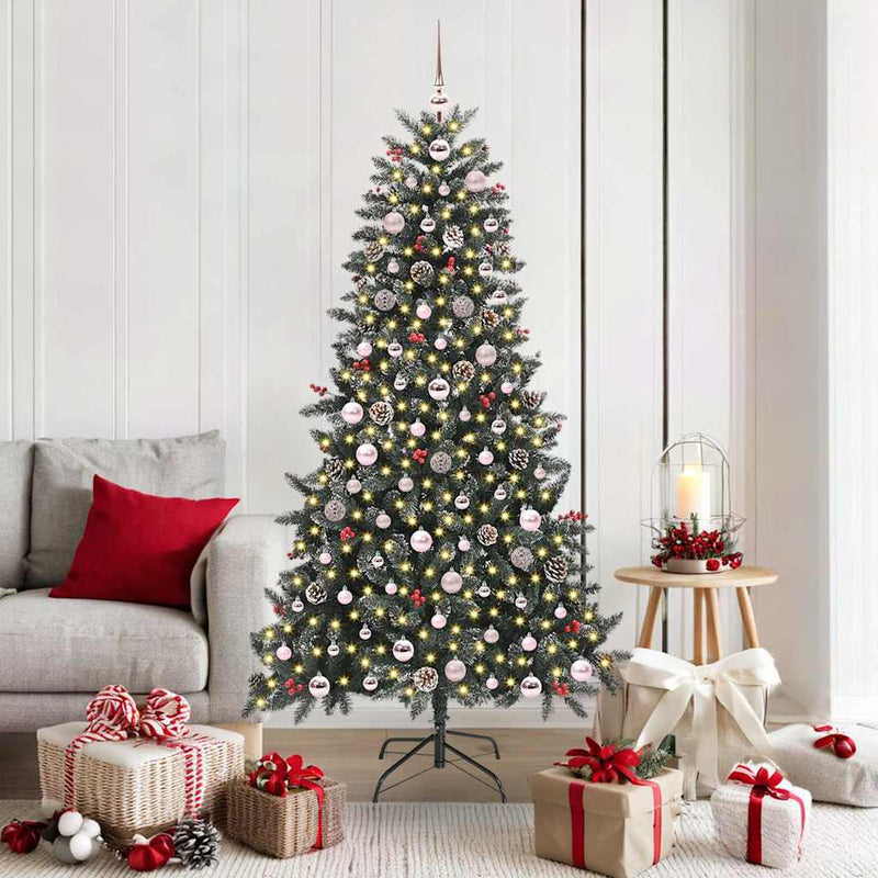 vidaXL Mű karácsonyfa Zöld 99 x 99 x 180 cm PVC és Műanyag és Acél
