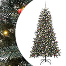 vidaXL Mű karácsonyfa 300 LED-del Zöld 180 cm PVC és Műanyag és Acél