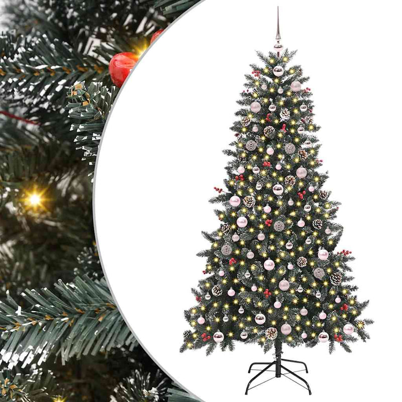 vidaXL Mű karácsonyfa Zöld 99 x 99 x 180 cm PVC és Műanyag és Acél