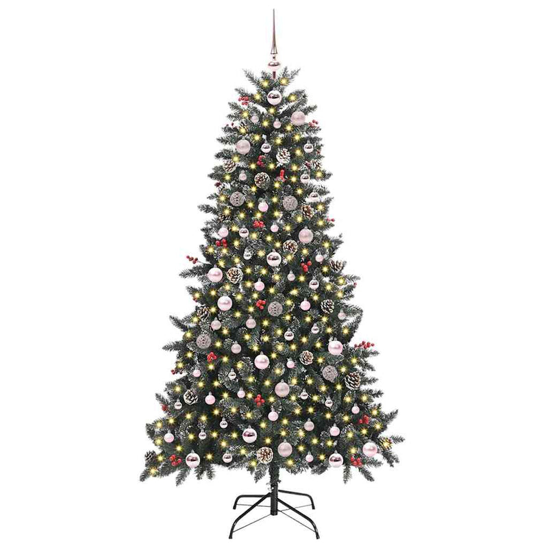 vidaXL Mű karácsonyfa Zöld 99 x 99 x 180 cm PVC és Műanyag és Acél