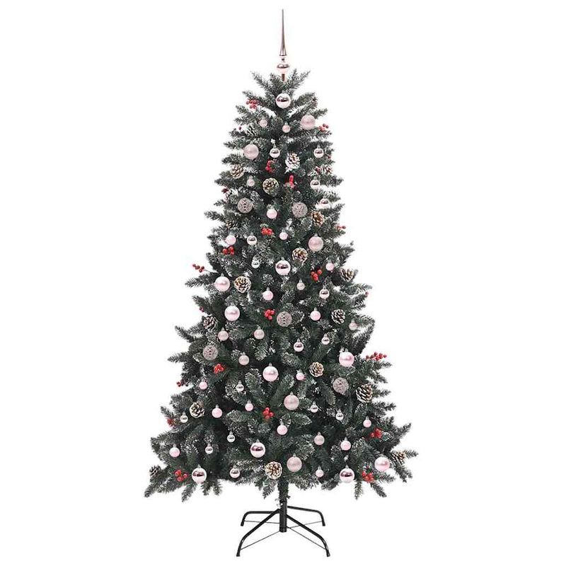 vidaXL Mű karácsonyfa Zöld 99 x 99 x 180 cm PVC és Műanyag és Acél