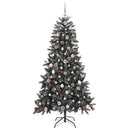 vidaXL Mű karácsonyfa 300 LED-del Zöld 180 cm PVC és Műanyag és Acél