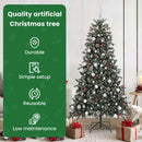 vidaXL Mű karácsonyfa 300 LED-del Zöld 180 cm PVC és Műanyag és Acél