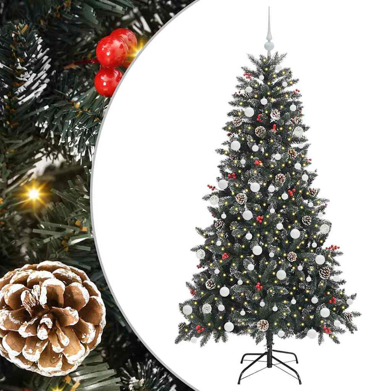 vidaXL Mű karácsonyfa Zöld 99 x 99 x 180 cm PVC és Műanyag és Acél