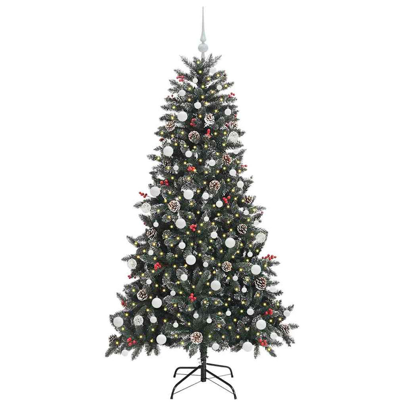 vidaXL Mű karácsonyfa Zöld 99 x 99 x 180 cm PVC és Műanyag és Acél