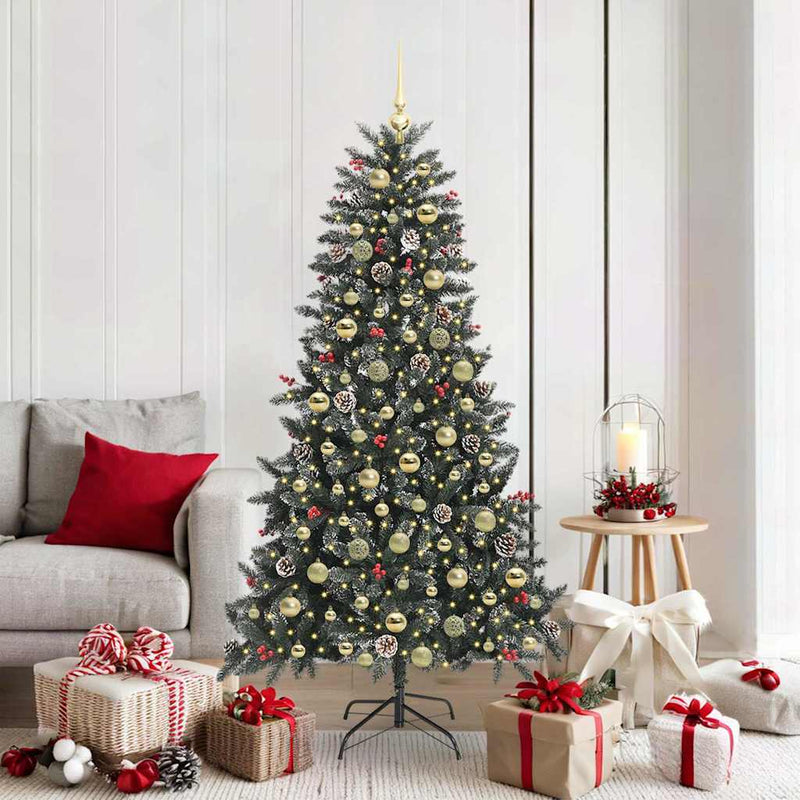 vidaXL Mű karácsonyfa Zöld 99 x 99 x 180 cm PVC és Műanyag és Acél