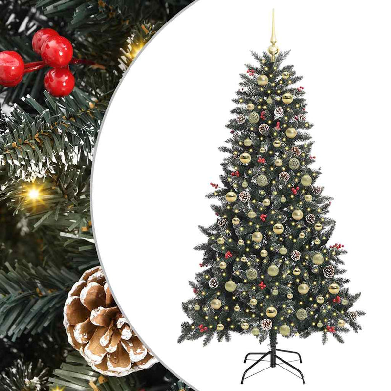 vidaXL Mű karácsonyfa Zöld 99 x 99 x 180 cm PVC és Műanyag és Acél