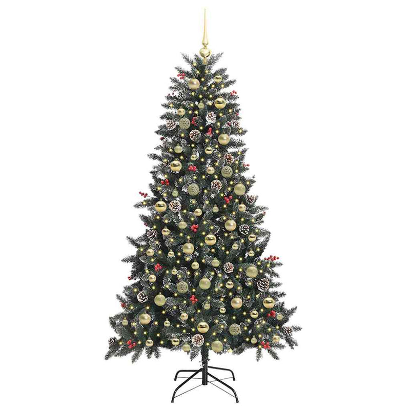 vidaXL Mű karácsonyfa Zöld 99 x 99 x 180 cm PVC és Műanyag és Acél