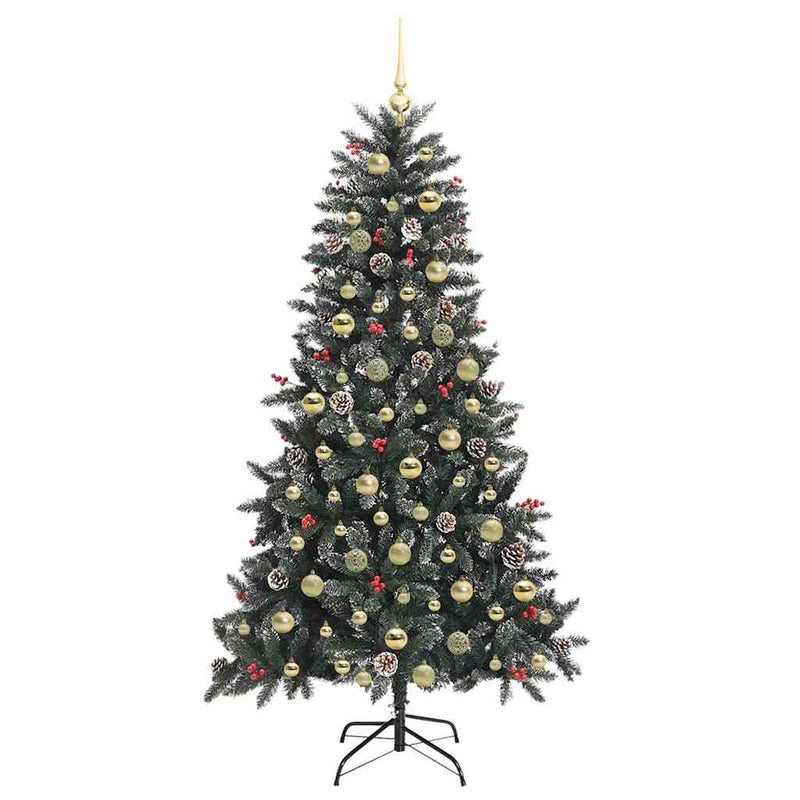 vidaXL Mű karácsonyfa Zöld 99 x 99 x 180 cm PVC és Műanyag és Acél