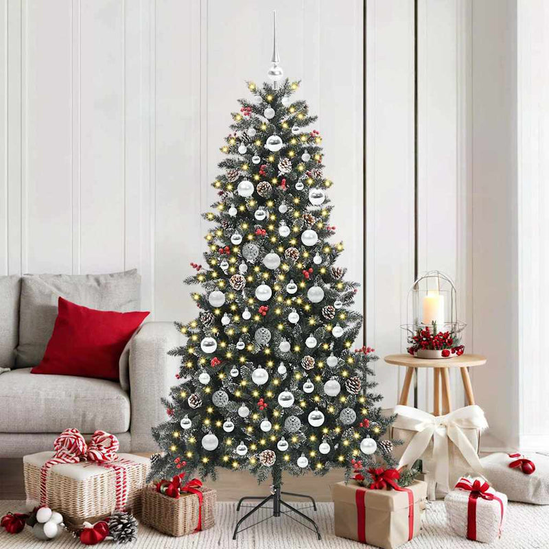 vidaXL Mű karácsonyfa Zöld 99 x 99 x 180 cm PVC és Műanyag és Acél