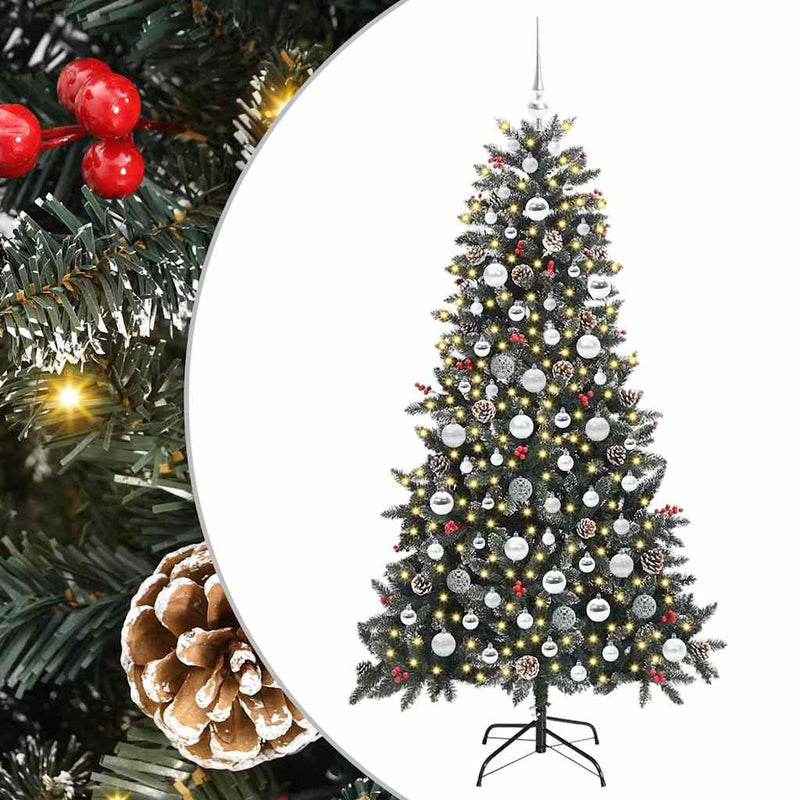 vidaXL Mű karácsonyfa Zöld 99 x 99 x 180 cm PVC és Műanyag és Acél