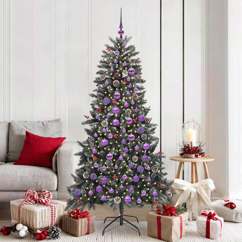 vidaXL Mű karácsonyfa Zöld 99 x 99 x 180 cm PVC és Műanyag és Acél