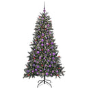 vidaXL Mű karácsonyfa 300 LED-del Zöld 180 cm PVC és Műanyag és Acél