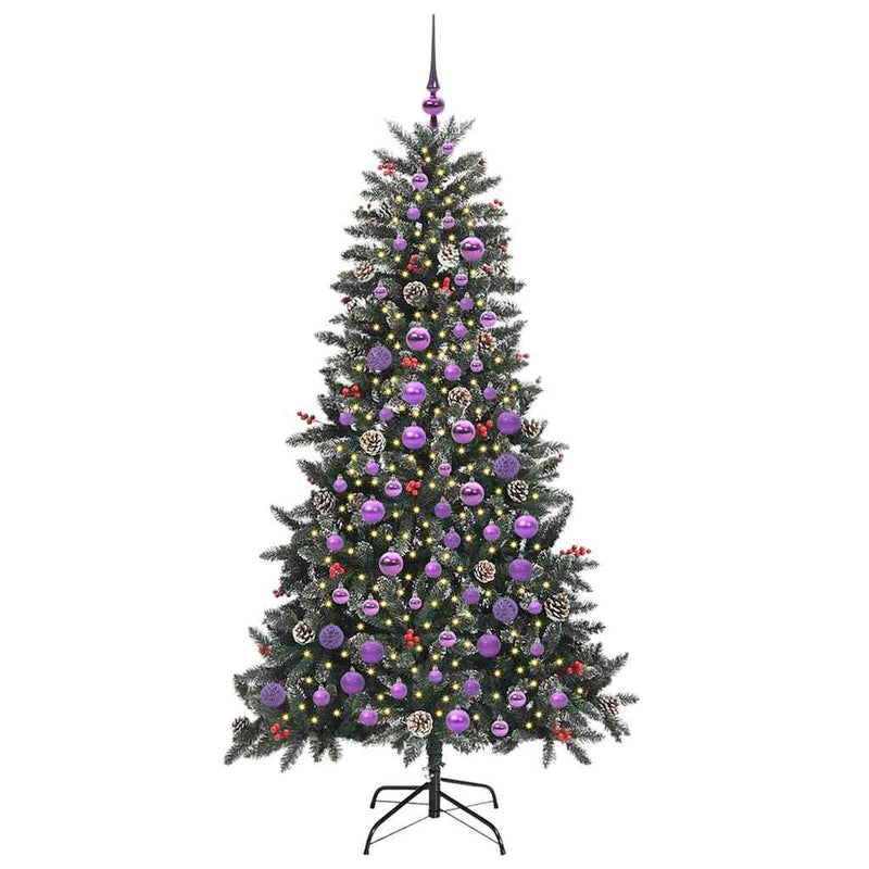 vidaXL Mű karácsonyfa Zöld 99 x 99 x 180 cm PVC és Műanyag és Acél