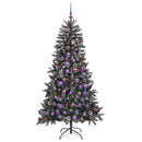 vidaXL Mű karácsonyfa 300 LED-del Zöld 180 cm PVC és Műanyag és Acél