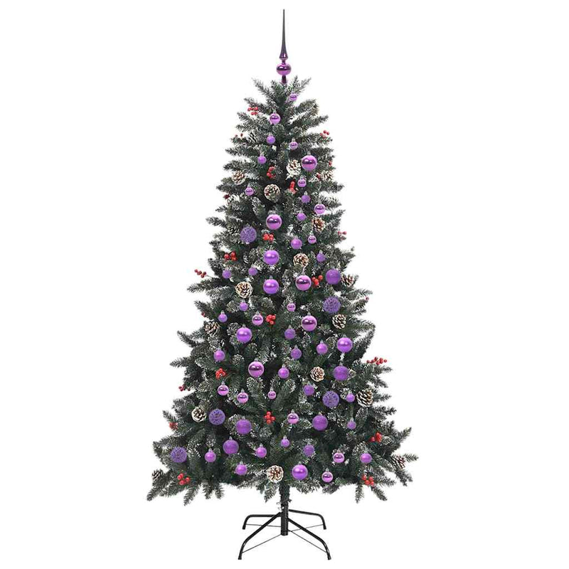 vidaXL Mű karácsonyfa Zöld 99 x 99 x 180 cm PVC és Műanyag és Acél