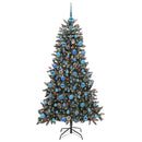 vidaXL Mű karácsonyfa 300 LED-del Zöld 180 cm PVC és Műanyag és Acél