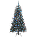 vidaXL Mű karácsonyfa 300 LED-del Zöld 180 cm PVC és Műanyag és Acél