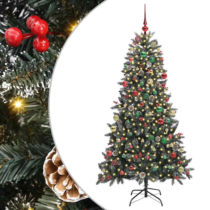 vidaXL Mű karácsonyfa Zöld 99 x 99 x 180 cm PVC és Műanyag és Acél