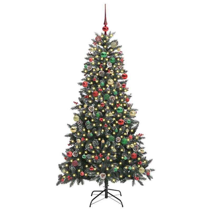 vidaXL Mű karácsonyfa Zöld 99 x 99 x 180 cm PVC és Műanyag és Acél