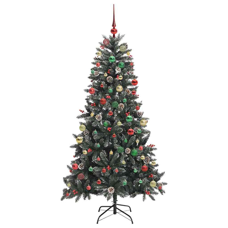 vidaXL Mű karácsonyfa Zöld 99 x 99 x 180 cm PVC és Műanyag és Acél