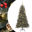 vidaXL Mű karácsonyfa 300 LED-del Zöld 210 cm PVC és Műanyag és Acél