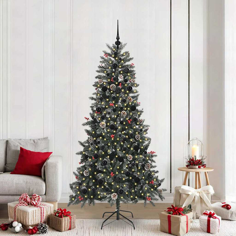 vidaXL Mű karácsonyfa Zöld 114 x 114 x 210 cm PVC és Műanyag és Acél