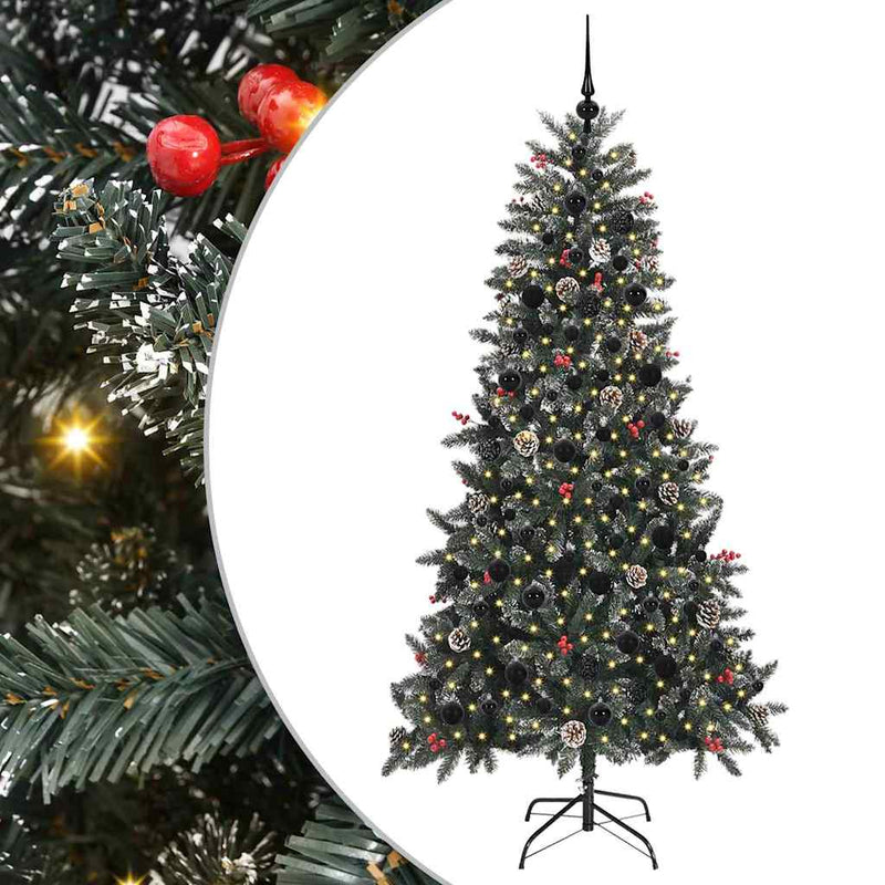 vidaXL Mű karácsonyfa Zöld 114 x 114 x 210 cm PVC és Műanyag és Acél