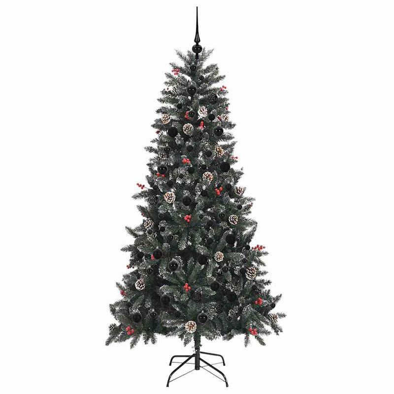 vidaXL Mű karácsonyfa Zöld 114 x 114 x 210 cm PVC és Műanyag és Acél
