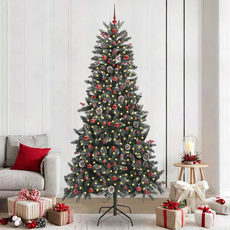 vidaXL Mű karácsonyfa 300 LED-del Zöld 129.5 x 129.5 x 240 cm