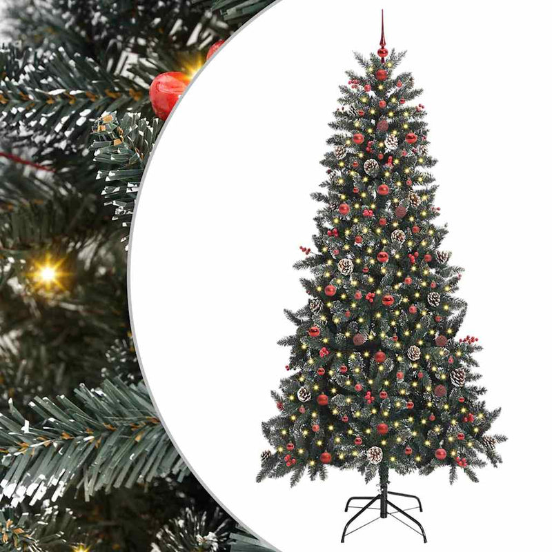 vidaXL Mű karácsonyfa 300 LED-del Zöld 129.5 x 129.5 x 240 cm