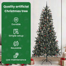 vidaXL Mű karácsonyfa 300 LED-del Zöld 240 cm PVC és Műanyag és Acél