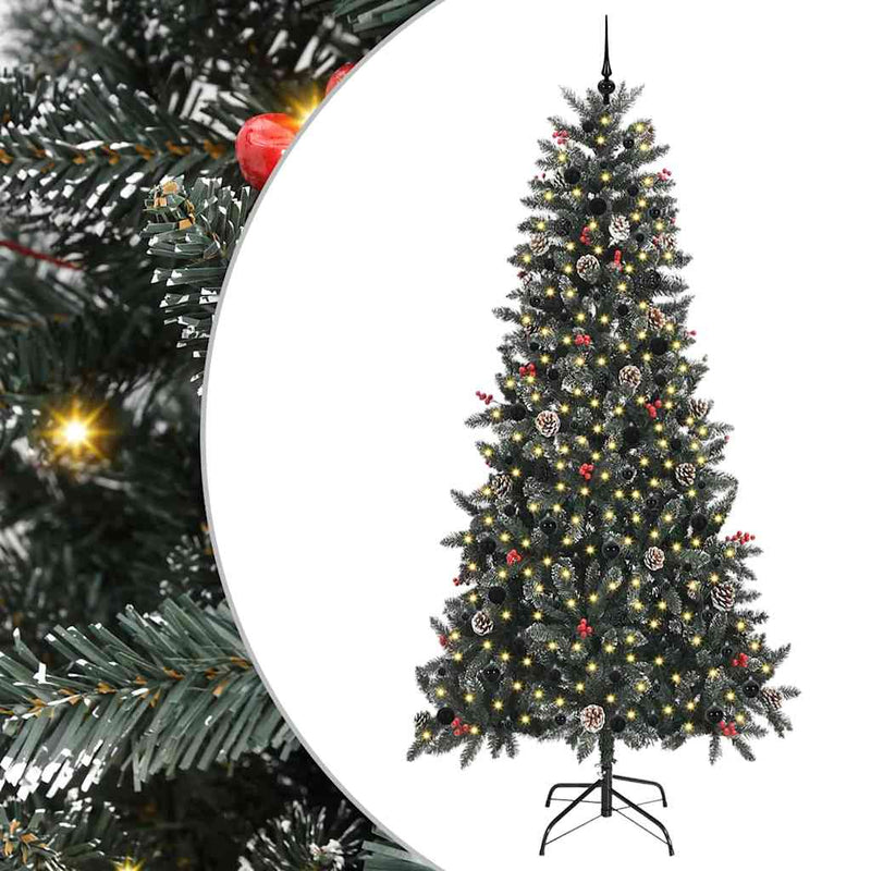 vidaXL Mű karácsonyfa 300 LED-del Zöld 129.5 x 129.5 x 240 cm