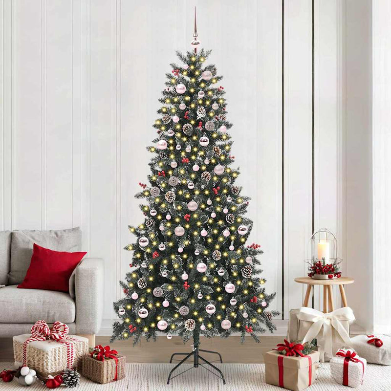 vidaXL Mű karácsonyfa 300 LED-del Zöld 129.5 x 129.5 x 240 cm