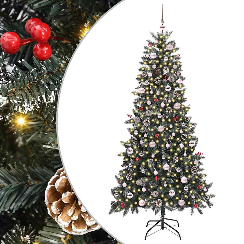 vidaXL Mű karácsonyfa 300 LED-del Zöld 129.5 x 129.5 x 240 cm