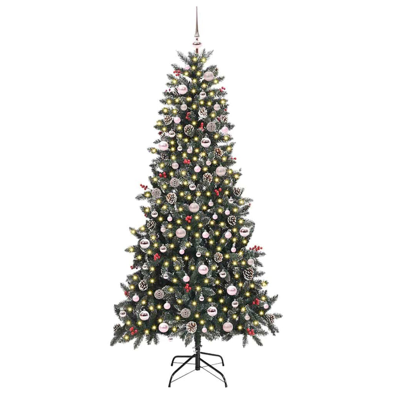 vidaXL Mű karácsonyfa 300 LED-del Zöld 129.5 x 129.5 x 240 cm