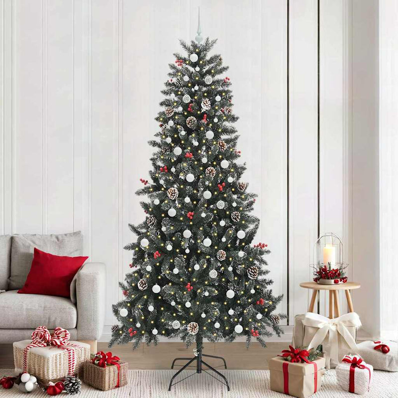 vidaXL Mű karácsonyfa 300 LED-del Zöld 129.5 x 129.5 x 240 cm