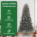 vidaXL Mű karácsonyfa 300 LED-del Zöld 240 cm PVC és Műanyag és Acél