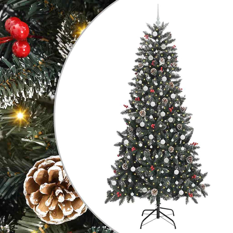 vidaXL Mű karácsonyfa 300 LED-del Zöld 129.5 x 129.5 x 240 cm