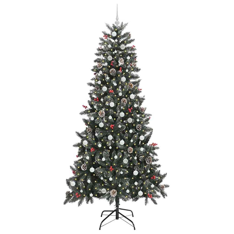 vidaXL Mű karácsonyfa 300 LED-del Zöld 129.5 x 129.5 x 240 cm
