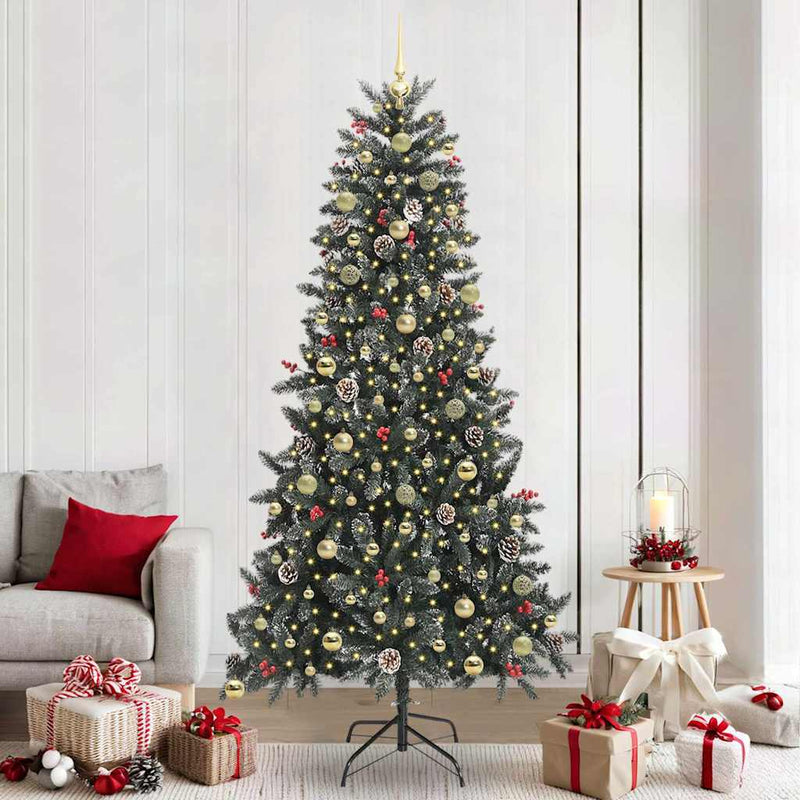 vidaXL Mű karácsonyfa 300 LED-del Zöld 129.5 x 129.5 x 240 cm