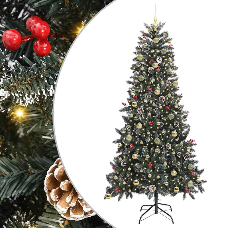 vidaXL Mű karácsonyfa 300 LED-del Zöld 129.5 x 129.5 x 240 cm