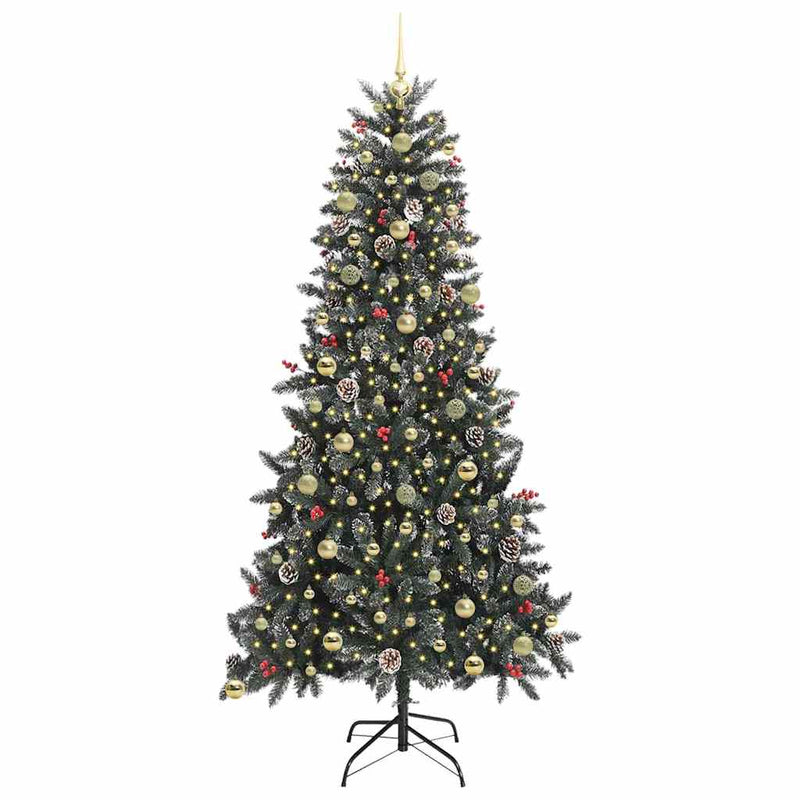 vidaXL Mű karácsonyfa 300 LED-del Zöld 129.5 x 129.5 x 240 cm