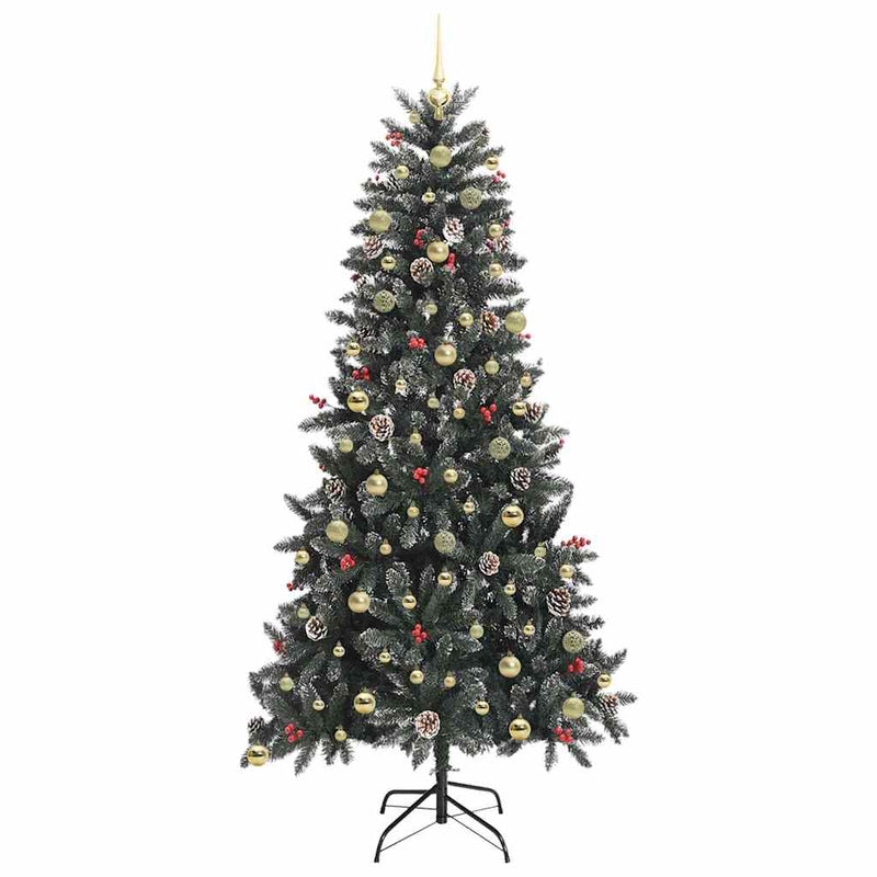 vidaXL Mű karácsonyfa 300 LED-del Zöld 129.5 x 129.5 x 240 cm
