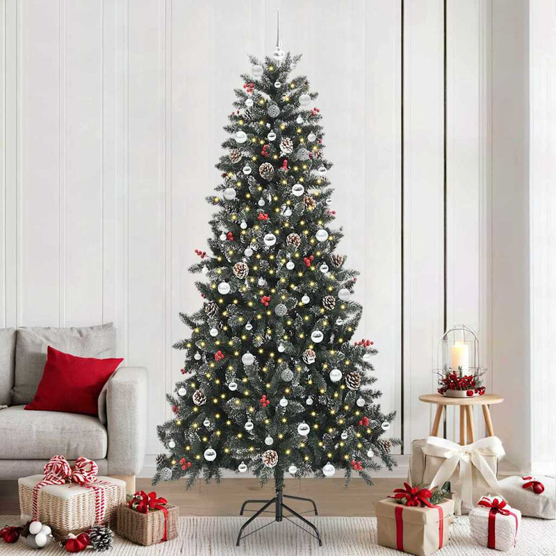 vidaXL Mű karácsonyfa 300 LED-del Zöld 129.5 x 129.5 x 240 cm