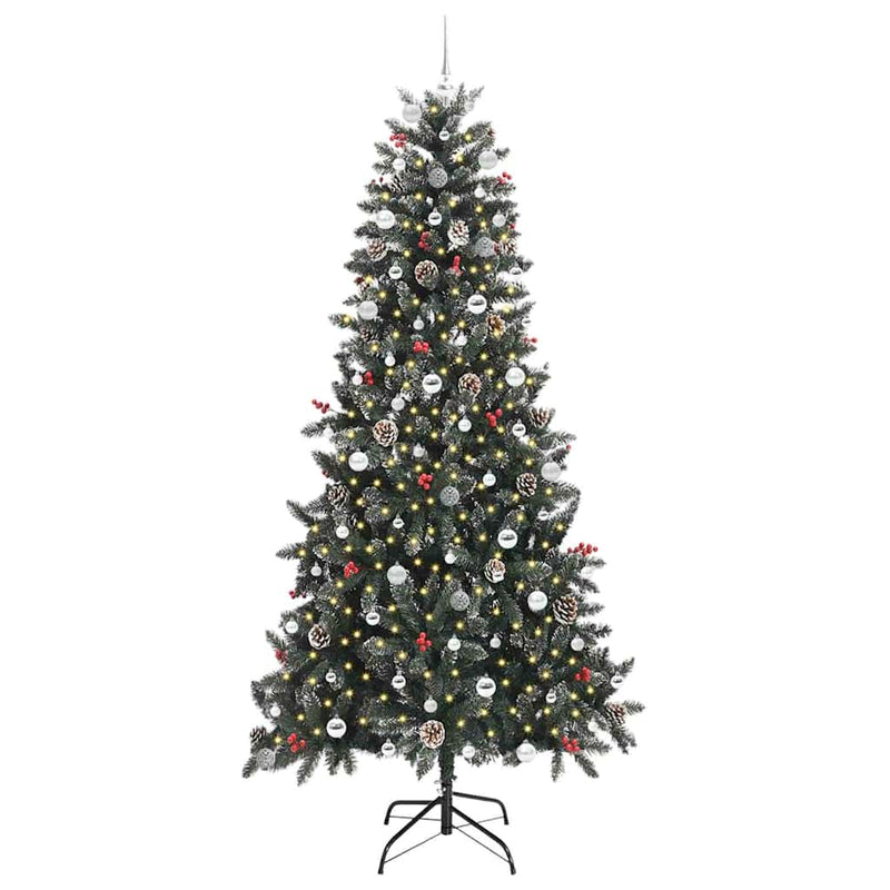 vidaXL Mű karácsonyfa 300 LED-del Zöld 129.5 x 129.5 x 240 cm